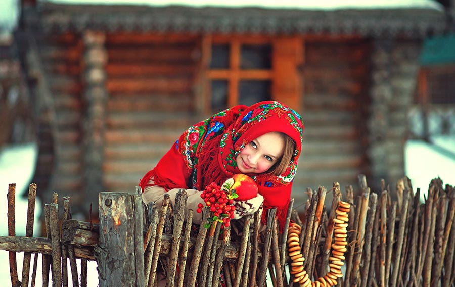 Sexy girl Women in Slavic costumes in Chenzhou