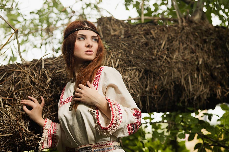 Women in Slavic costumes in Chenzhou